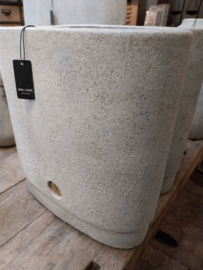 Planter oval grandeur Limestone M >  34 x 15 x 35 cm