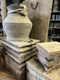 Tray railway  ( oud hout ) > small  40 x 25 x 3 cm