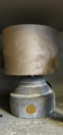 LAMPSHADE CYLINDER VELVET BROWN D.25 H.16