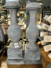 XXL  Houten Baluster ( darkwood )  h 70 x voet 22/22 cm