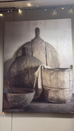 Canvas Paneel "in de keuken " 60x80 cm