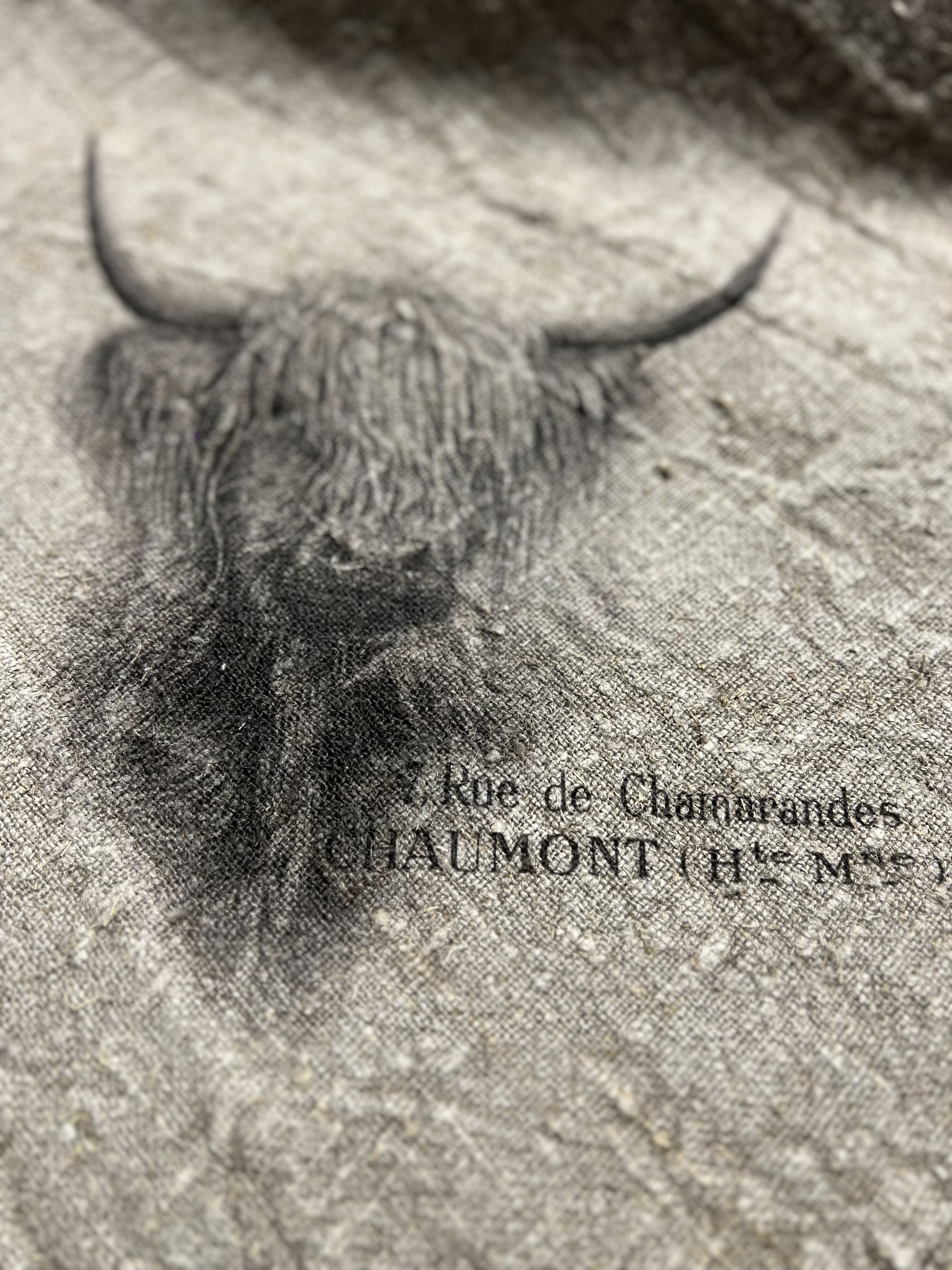 Shabby doek " HOOGLANDER " 45 x 45 cm