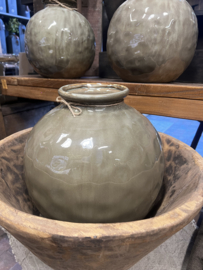 Bolvaas " Odin Olive " Ø 30 x h 31 cm (geglazuurd)