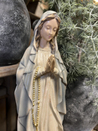 Madonna / Maria met oud blauwe cape  > h 35 cm