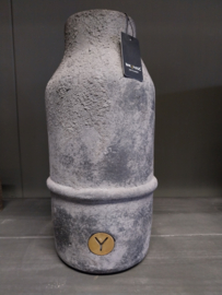 Bottle with Neck Luxury Stone Black M D.11 H.25 cm