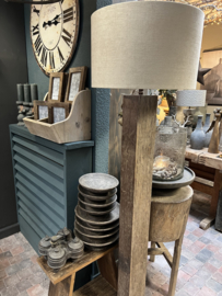 Vloerlamp van truckwood ( oud hout ) " Delhi " h 137 cm = excl kap