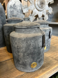 Pot and Top straight M > stone black > d19xh27cm