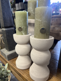 DK Florence Sand Candleholder Bulb > Ø 11 x h 21 cm