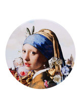 Onderzetter Meisje met de parel Ø 18 cm > Heinen Delftsblauw