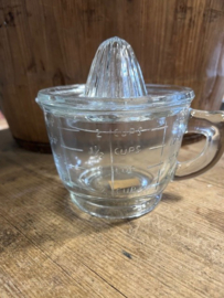 Maatbekerglas met citruspers Ø 13 x h 15 cm