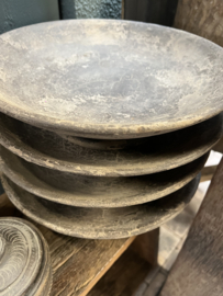 Houten bowl ( schaal op voet )  > large Ø 29 x h 10 cm
