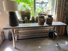 Unieke oude Kruik-Lampvoet van Be Uniq h 50 cm