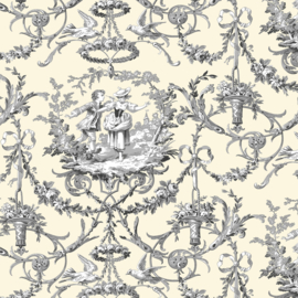 Toile de Jouy Colin-Maillard grey