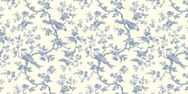 Toile de Jouy Mini Mesange blue