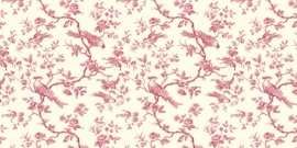 Toile de Jouy Mini Mesange red