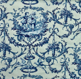 Toile de Jouy Colin-Maillard blue