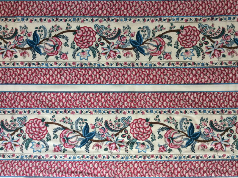 Indian Rhapsody border fabric cream COUPON 0,90 centimeter