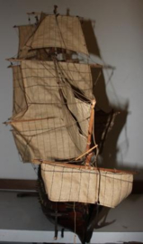Zeer fraai gedetailleerd houten scheepsmodel