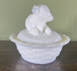 Vintage melkglazen botervloot