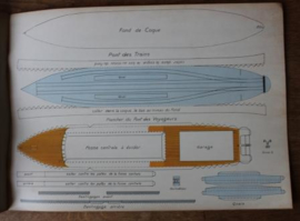 Oude bouwplaten van een Ferry Boat