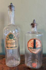Antieke / Vintage Eau de Cologne Gistingsflessen – Art Deco Frans Design