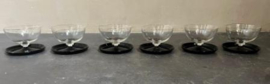 Art Deco Copier Ijscoupes glazen