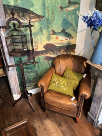 Vintage Schapenleren Club Fauteuil Cognac Chesterfield (Diepenheim)