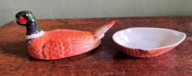 Decoratieve porseleinen fazant – dekselpot