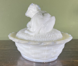 Vintage melkglazen botervloot