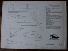 papieren bouwplaten van vliegtuig "De concorde"