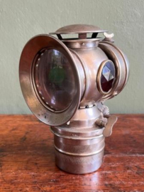 Antieke koperen koetslamp / fietslamp