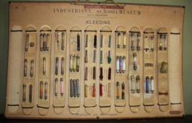 Oude Schoolplaat " Industrieel Schoolmuseum" thema Kleeding