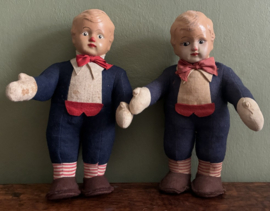 Vintage karakterpoppen uit de jaren 30 of vroege jaren 40