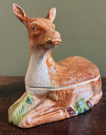 Prachtige Vintage Michel Caugant Terrine Hinde (Hertje) – Handbeschilderd