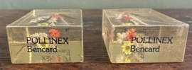 Set van 2 Vintage Acryl Presse-papiers / Bloemenblokken – Pollinex Bencard (Jaren '70/'80) (Epe)
