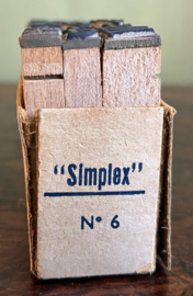 Vintage Rubberen Stempelset „SIMPLEX” No. 6 – Alfabet in Gummi