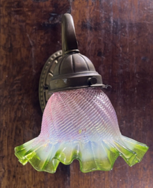 Vintage Art Nouveau zwanenhals tafellamp