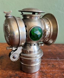 Antieke koperen koetslamp / fietslamp