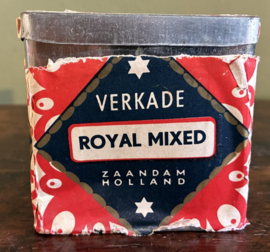 Vintage Verkade Biscuits blik – Nostalgische koektrommel (Art Deco / Vlindermotief)