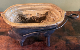 Antieke Aardewerken Bakvorm „Paaslam” (ca. 1900–1920) – Prachtig Patina!