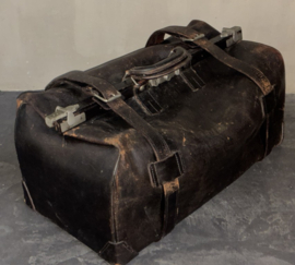 Antieke / Vintage Robuuste Bruin Leren Dokterstas (Gladstone model) – Eerste helft 20e eeuw