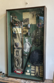 Vintage golf-herinneringskast / vitrinekast
