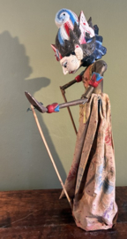 Prachtige Vintage Wayang Golek Pop – Indonesisch Javaans Houtsnijwerk