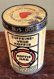 Zeldzaam blikje van N.V. Koffie Hag Mij. Amsterdam