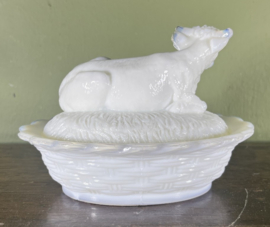 Vintage melkglazen botervloot