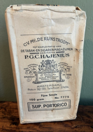 authentiek, antiek tabakspakje van P.G.C. Hajenius uit Amsterdam