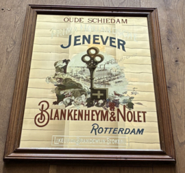 Vintage Reclamespiegel Blankenheym & Nolet Jenever (53 x 69 cm)