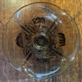 Prachtige Art Deco Fumé Glazen Vaas "Belge" met Tulpenreliëf – Jaren '30