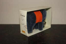 Steiff olifant met oranje dekje en belletje