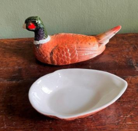 Decoratieve porseleinen fazant – dekselpot